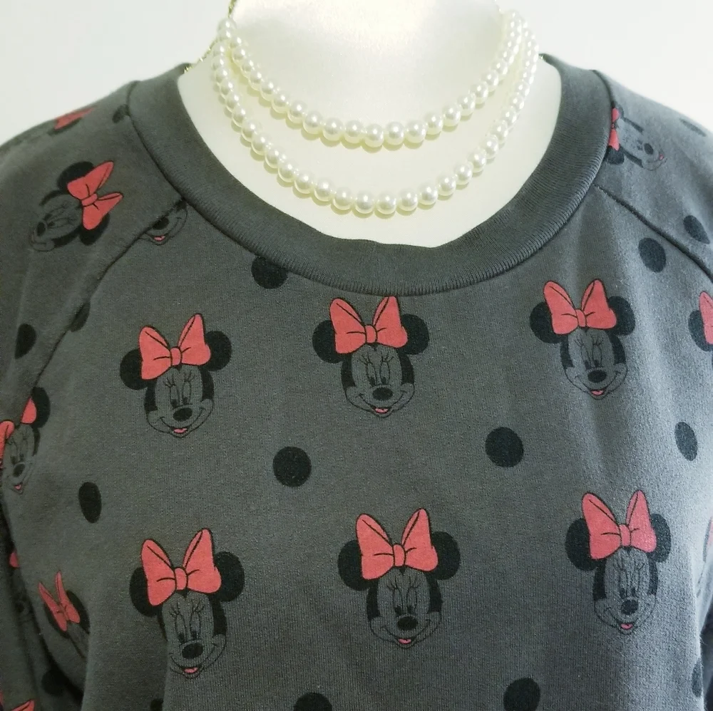 Disney Minnie Mouse Crewneck Sweatshirt - Picture 2 of 11